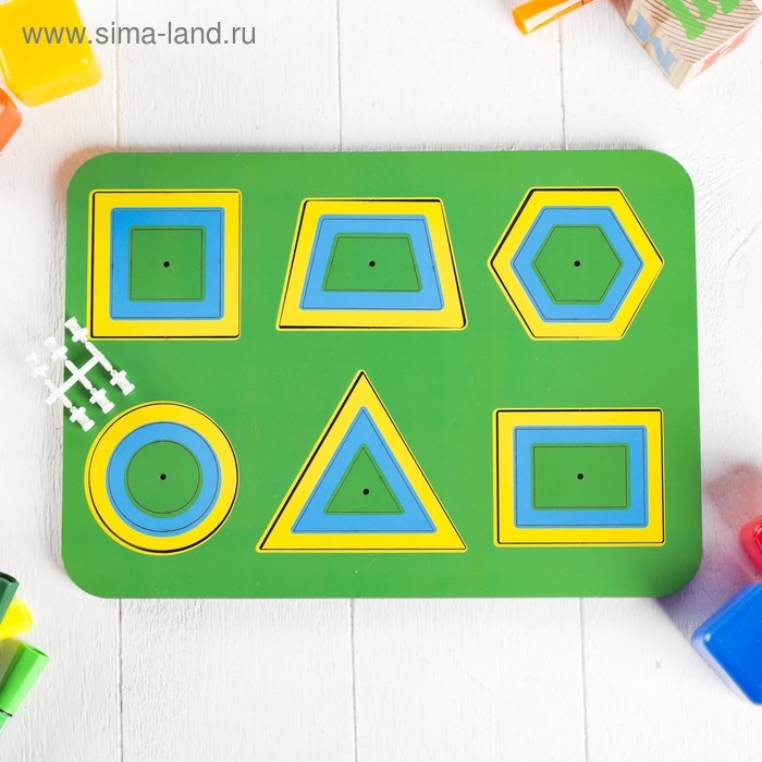 Рамка-вкладыш М. Монтессори &laquo;Паутинка 1&raquo; МИКС