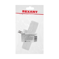 Тройник электрический REXANT, 6-10 А, без з/к, линейный, белый Тройник электрический REXANT, 6-10 А, без з/к, линейный, белый