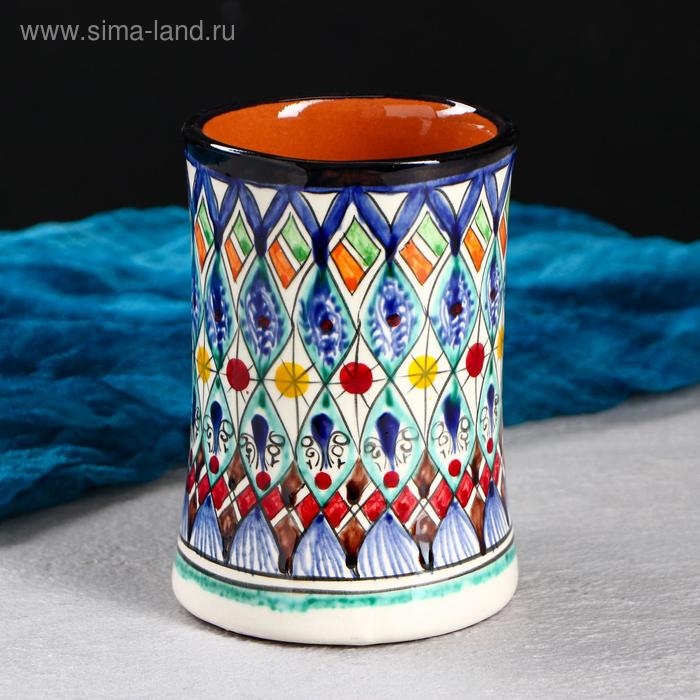 Кружка Риштанская Керамика Кружка Риштанская Керамика "Цветы", 500 мл, синий микс