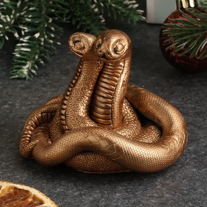 Фигура Фигура "Пара змей" бронза, 8х8см