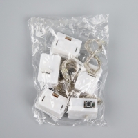 Набор гирлянд &laquo;Нить&raquo; 1 м роса, IP20, серебристая нить, 10 LED, свечение белое, 3 режима, батарейки AG13х3 (в комплекте), 5 шт.