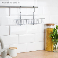 Полка для рейлинга прямоугольная, 1 ярус, 30×12×20,5 см, d=25 мм, цвет хром Полка для рейлинга прямоугольная, 1 ярус, 30×12×20,5 см, d=25 мм, цвет хром