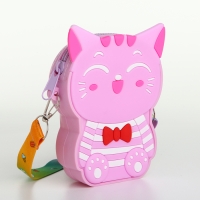 Сумка детская для девочки на молнии, цвет розовый