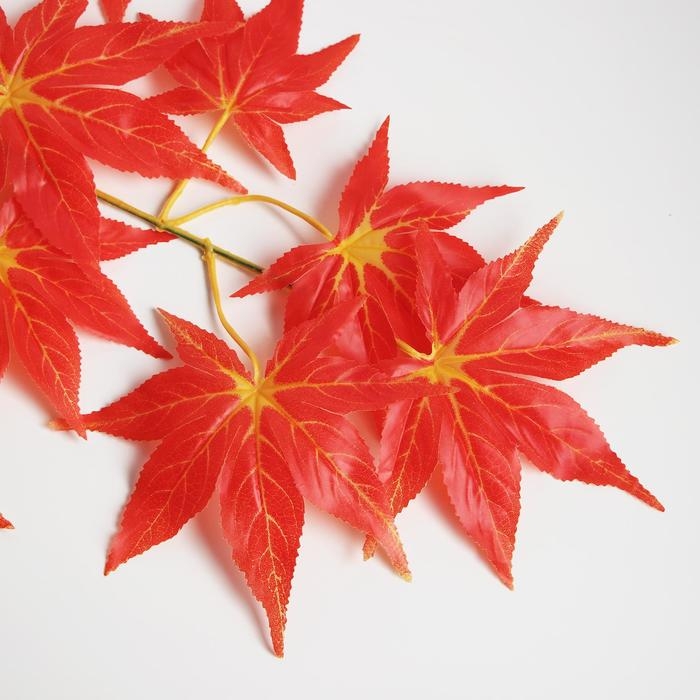 Декор &laquo;Листья на ветке&raquo; цвет красный