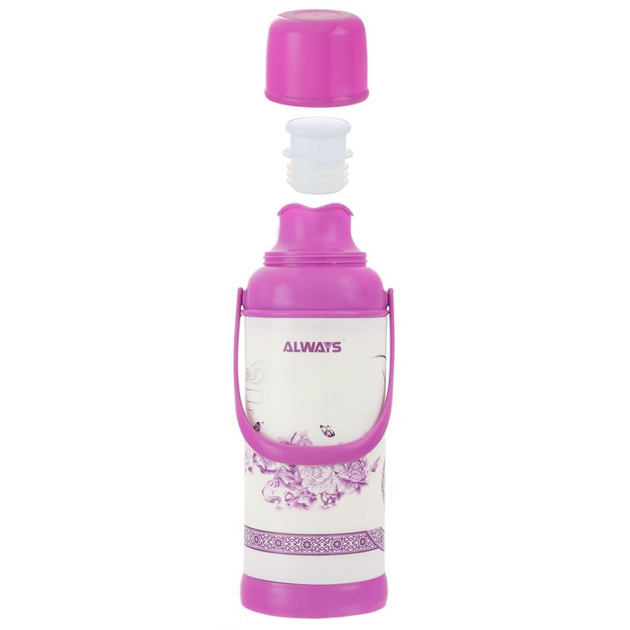 Термос 2 л, со стеклянной колбой 18 х 39 см, фиолетовый Термос 2 л, со стеклянной колбой 18 х 39 см, фиолетовый