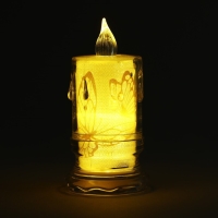 Свеча светодиодная с бабочками, мод. СВ-24 &laquo;Бабочки&raquo;, 8 х 4,7 см.