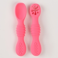 Набор детских столовых приборов, цвет розовый