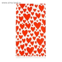 Полотенце "Этель" Red hearts 40х73см, 100% хлопок, саржа 190 г/м2