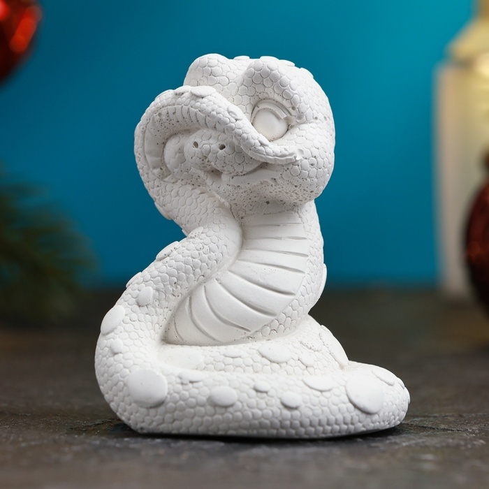 Новый год. Символ 2025. Фигура для раскраски Новый год. Символ 2025. Фигура для раскраски "Змея подглядывает", 5,5 х 6,5 см