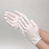 Перчатки хлопковые, размер S, пара, фасовка 12 шт, цвет белый
