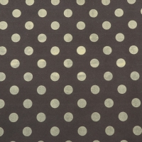 Бумага упаковочная крафт, горох золотой на черном 0,67 х 10 м