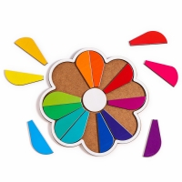 Головоломка деревянная для детей &laquo;Цветок&raquo;, изучаем цвета