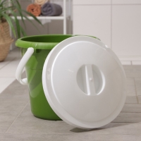 Ведро пищевое с крышкой &laquo;Евро&raquo;, 12 л, особопрочное, цвет МИКС