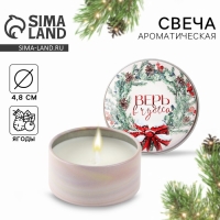 Свеча новогодняя в железной банке «Новый год: Верь в чудеса«Новый год: аромат ягоды, 4.8 см Свеча новогодняя в железной банке «Новый год: Верь в чудеса«Новый год: аромат ягоды, 4.8 см