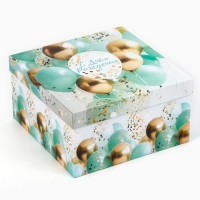 Набор коробок 10 в 1, упаковка подарочная, &laquo;Шары&raquo;, 10.2 х 10.2 х 6‒28.2 х 28.2 х 15 см