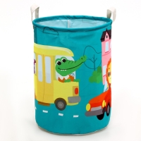 Корзина для хранения игрушек &laquo;Зверята&raquo;, 50 х 40 см, синяя