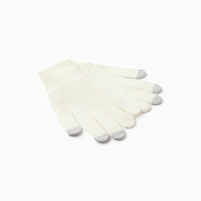 Перчатки сенсорные, цвет белый, р-р 18 Перчатки сенсорные, цвет белый, р-р 18