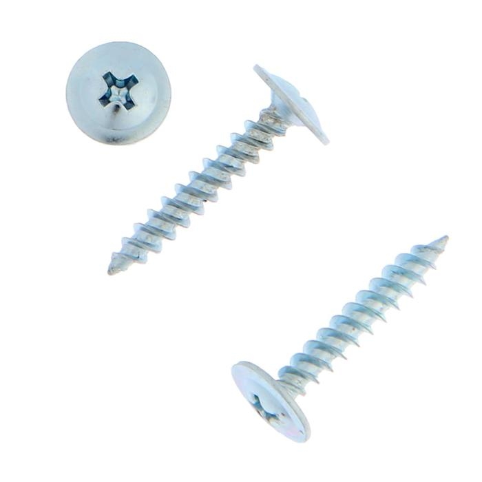 Саморезы Саморезы "ТУНДРА krep", с прессшайбой, остроконечные, 4.2x25 мм, оцинкованные, 200 шт