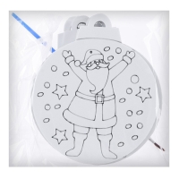 Ёлочное украшение под раскраску &laquo;Радость&raquo; 4 шт., кисть