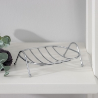 Мыльница на ножках Доляна &laquo;Сибарит&raquo;, 12&times;9,5&times;4 см, цвет хромированный