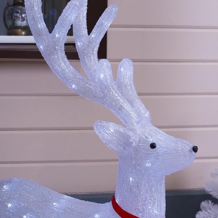 Светодиодная фигура &laquo;Олень&raquo; 70 &times; 115 &times; 25 см, акрил, 180 LED, 8 режимов, 24 В, свечение белое