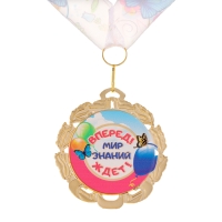 Медаль с лентой "Выпускник детского сада", D = 70 мм Медаль с лентой "Выпускник детского сада", D = 70 мм