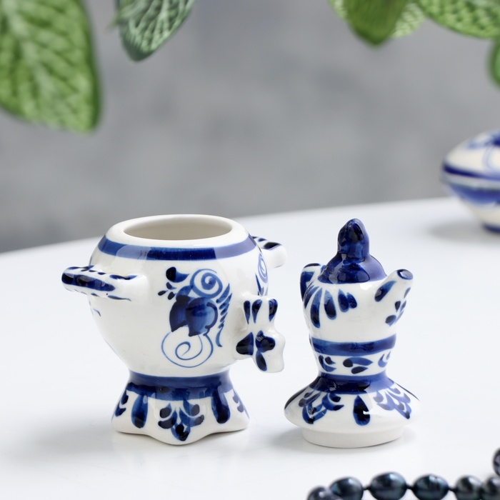 Сувенир &laquo;Самовар&raquo;, гжель