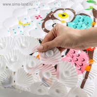 Коврик противоскользящий в ванну на присосках Доляна «Совы», 37×68 см Коврик противоскользящий в ванну на присосках Доляна «Совы», 37×68 см