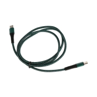 Кабель Type-C - Type-C, 3 А, 66 W, быстрая зарядка, тканевая оплётка, 1 метр, зелёный Кабель Type-C - Type-C, 3 А, 66 W, быстрая зарядка, тканевая оплётка, 1 метр, зелёный