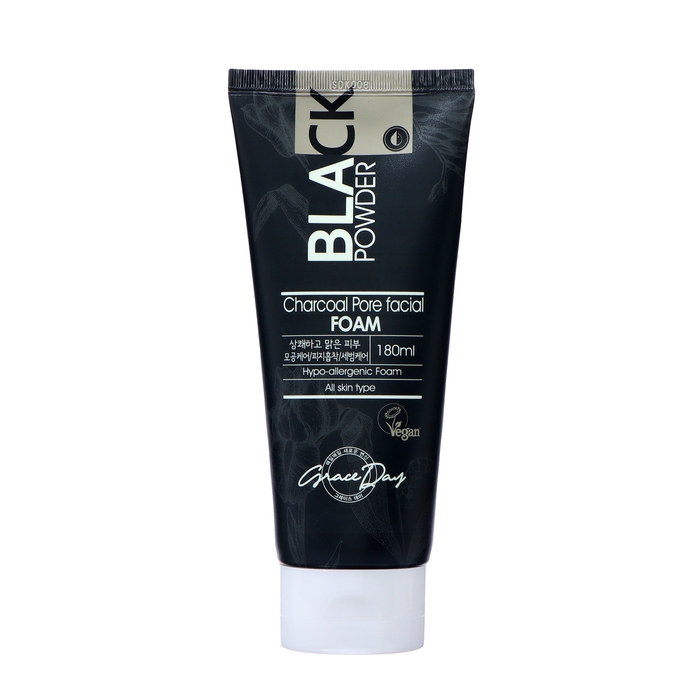 Пенка для лица Grace Day, очищающая, с углём, 180 мл