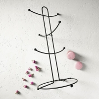 Подставка для кружек Доляна, на 6 предметов, 16&times;16&times;36,5 см, цвет чёрный