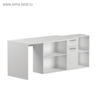 Стол письменный Лайт, 1360(2035)х1392(680)х752, Белый