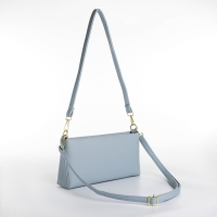 Сумка женская кросс-боди на молнии, цвет голубой