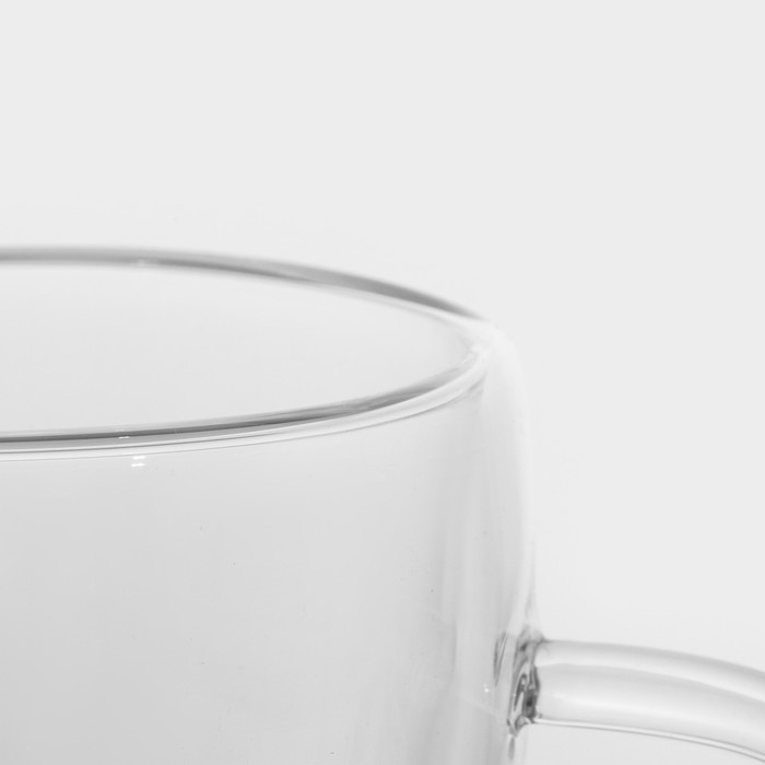 Кружка стеклянная с двойными стенками Magistro &laquo;Дуо&raquo;, 280 мл