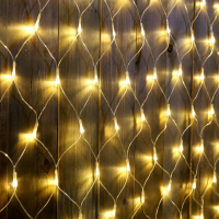 Гирлянда «Сеть» 2 × 1.5 м, IP44, УМС, прозрачная нить, 192 LED, свечение тёплое белое, 220 В Гирлянда «Сеть» 2 × 1.5 м, IP44, УМС, прозрачная нить, 192 LED, свечение тёплое белое, 220 В