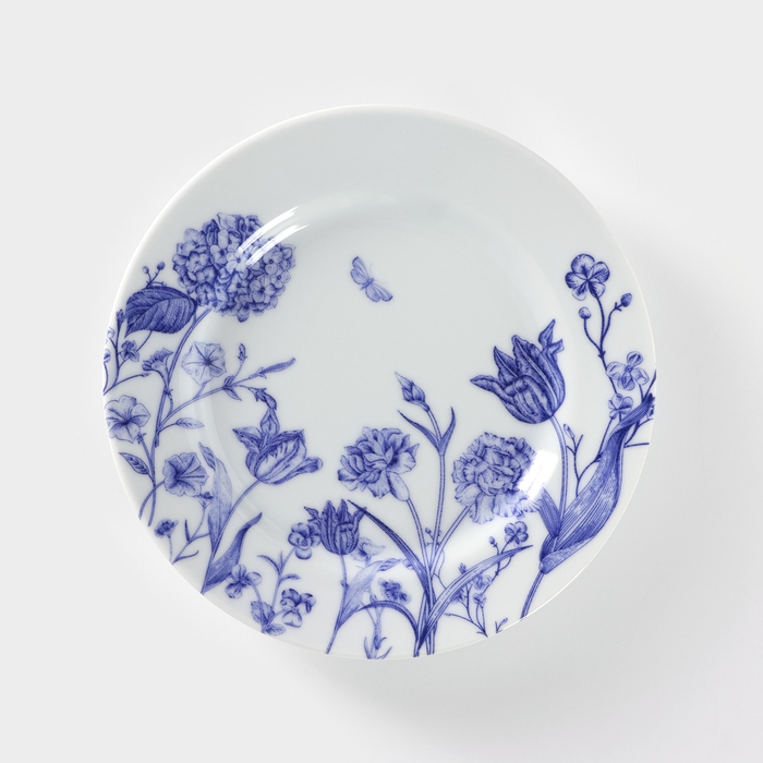 Тарелка фарфоровая &laquo;Беатриче&raquo;, d=20 см, цвет белый