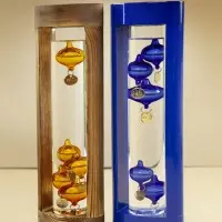 Термометр &laquo;Галилео&raquo; в деревянном корпусе, синий