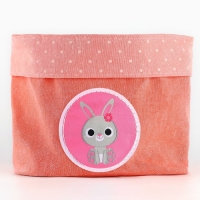 Органайзер для хранения вещей на детскую кроватку 2 отделенияи настольная корзинка &laquo;Сладкая доченька&raquo;