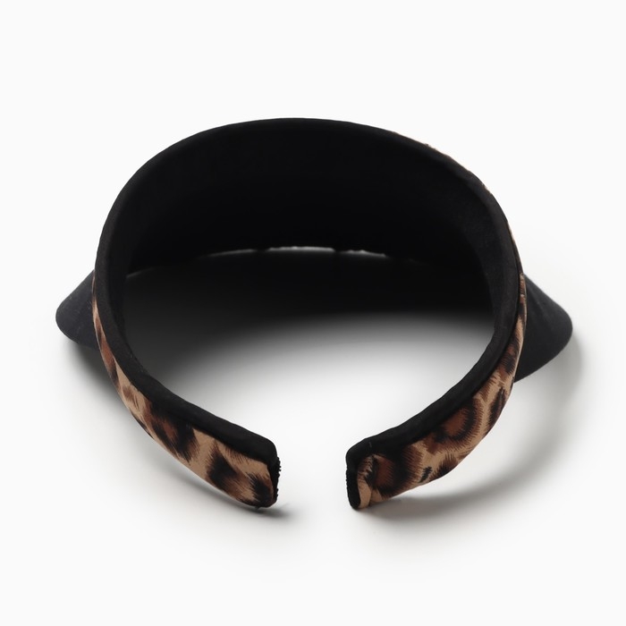 Козырёк женский MINAKU Козырёк женский MINAKU "Leopard" цвет чёрный, р-р 56-58