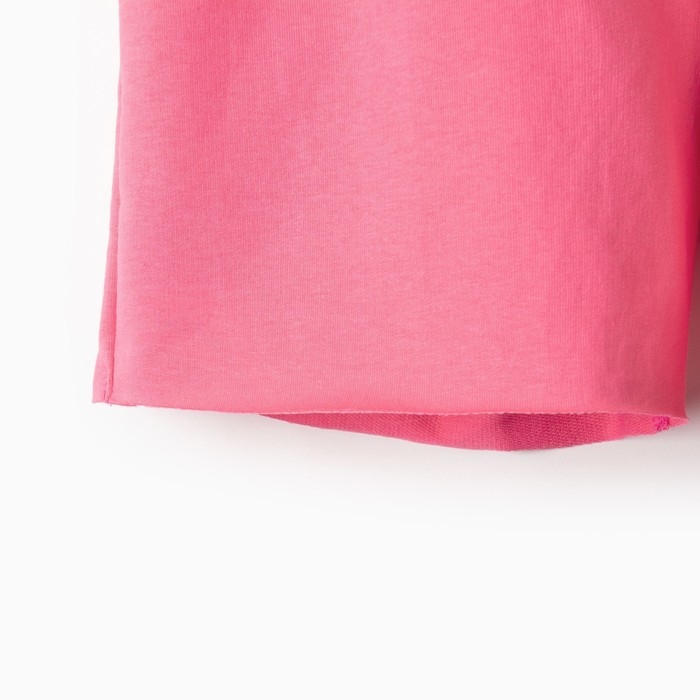 Комплект для девочки (футболка, шорты) MINAKU цвет розовый, рост 128