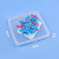 Органайзер для хранения гигиенических принадлежностей &laquo;BUTTERFLY&raquo;, 9,5 &times; 9,5 &times; 1,5 см, цвет прозрачный