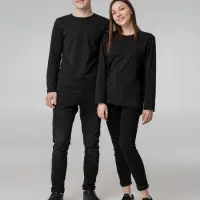 Футболка с длинным рукавом Lehta, черная, размер XL