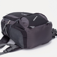 Рюкзак туристический на молнии с расширением, 2 отдела, 4 кармана, цвет чёрный