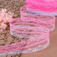 Кружево капроновое &laquo;Градиент&raquo;, 35 мм &times; 10 &plusmn; 1 м, цвет розовый/сиреневый №3