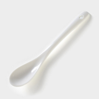 Сахарница фарфоровая с ложкой на бамбуковой подставке BellaTenero, 350 мл, цвет белый