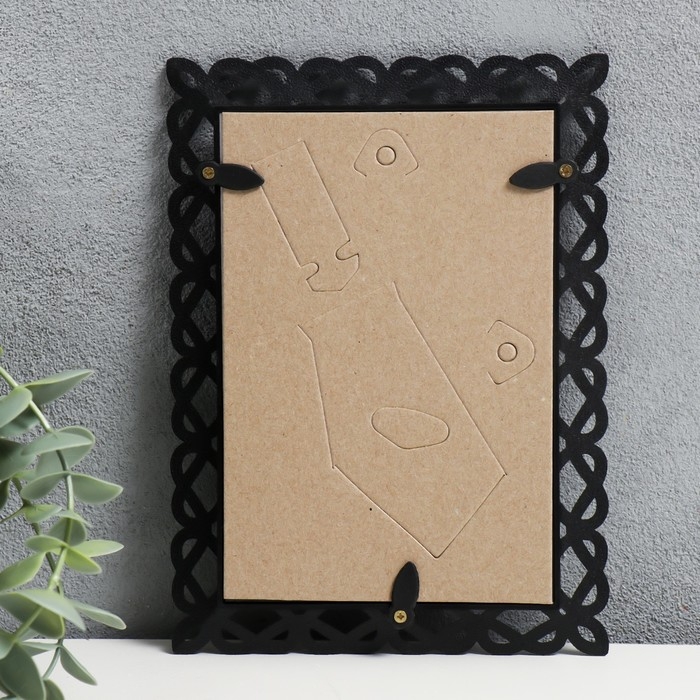 Фоторамка пластик L-7 10х15 см Чёрный (пластиковый экран)