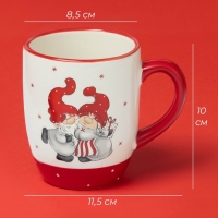Новогодняя кружка Доляна «Веселые гномы», 320 мл, 11,5×8,5×10 см Новогодняя кружка Доляна «Веселые гномы», 320 мл, 11,5×8,5×10 см