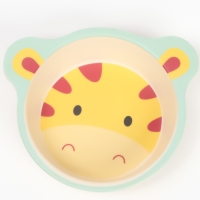 Набор детской посуды из бамбука &laquo;Жирафик&raquo;, 5 предметов: тарелка, миска, стакан, столовые приборы