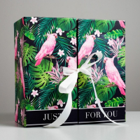 Коробка подарочная, упаковка, «Тропики», 29,5 х 29,5 х 14,5 см Коробка подарочная, упаковка, «Тропики», 29,5 х 29,5 х 14,5 см