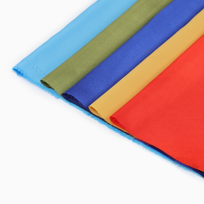 Набор лоскутов для рукоделия, атлас однотонный, 5 видов, 50 &times; 50 см